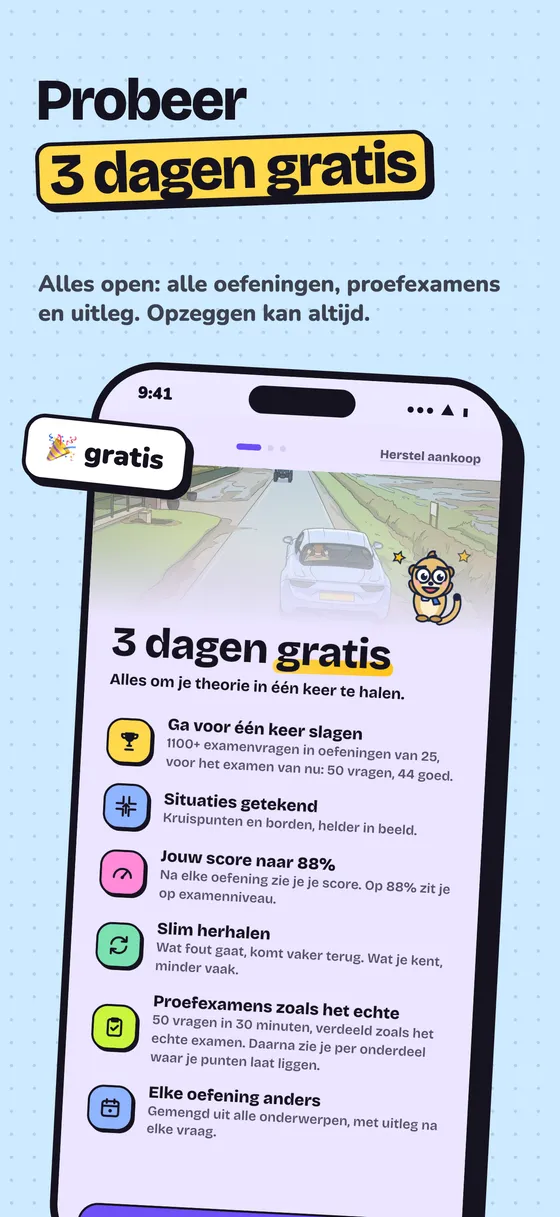 Probeer 3 dagen gratis